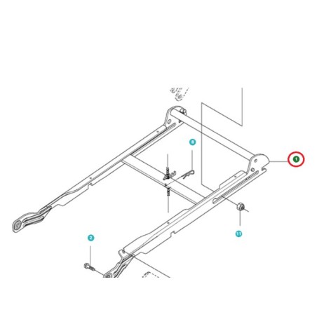 CADRE PORTEUR PLAT 578177402 ORIGINAL HUSQVARNA | Newgardenstore.eu