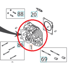 ZYLINDERKOPF MIT VENTILEN 532429254 ORIGINAL HUSQVARNA