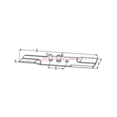 VIKING lawn tractor lawn mower blade 434B 436B R302623