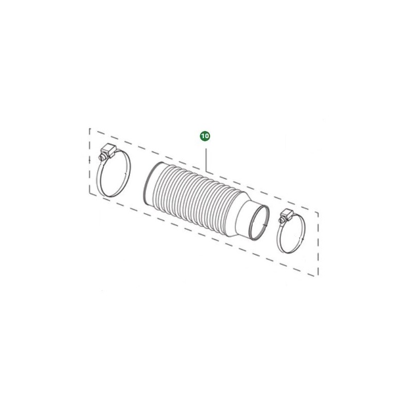 MANGUERA FLEXIBLE CON ABRAZADERAS 501424346 ORIGINAL HUSQVARNA