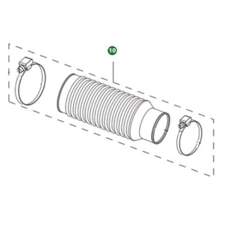 FLEXIBLE HOSE W/CLAMPS 501424346 ORIGINAL HUSQVARNA | Newgardenstore.eu