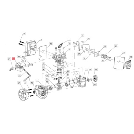 Batería del soplador BLV281 ORIGINAL BLUEBIRD modelos 02050030331 | Newgardenstore.eu