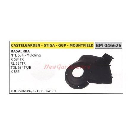 Carter de protection de courroie pour tondeuse NTL 534 mulching STIGA 046626 | Newgardenstore.eu