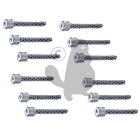 JUEGO DE CEPILLOS DE RECAMBIO 8 PIEZAS RIF 1510307 COMPATIBLE WEBER | Newgardenstore.eu