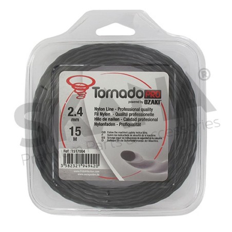 HILO DE RECORTADORA TRENZADO 2,4MM RIF 1517004 COMPATIBLE OZAKI TORNADO | Newgardenstore.eu