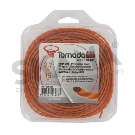 HILO DE RECORTADORA TRENZADO 2,7MM RIF 1517105 COMPATIBLE TORNADO | Newgardenstore.eu