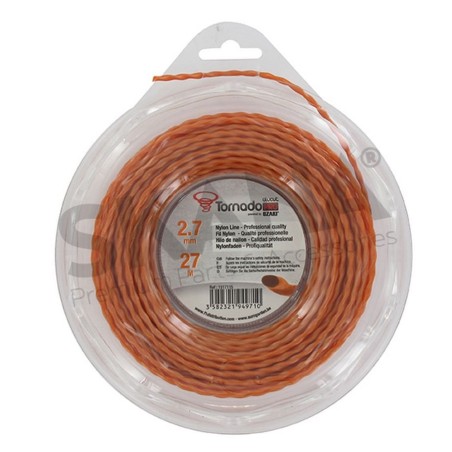 HILO DE RECORTADORA TRENZADO 2,7MM RIF 1517115 COMPATIBLE TORNADO | Newgardenstore.eu