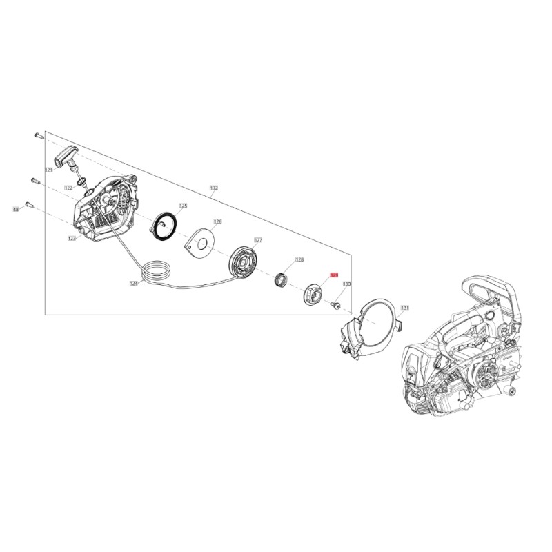 Brida de arranque ORIGINAL BLUEBIRD sierra CSP 270T - CSP 270TC CSP270T-129