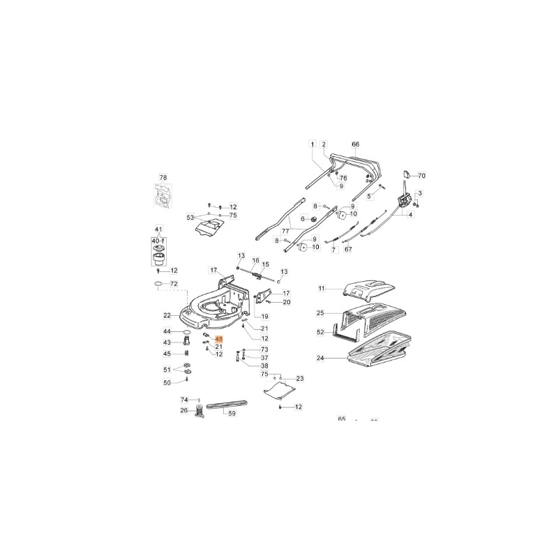 Boccola assale anteriore rasaerba modelli MAX44TK ORIGINALE OLEOMAC 66060007R