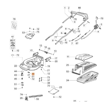 ORIGINAL OLEOMAC ORIGINAL MAX44TK models front mower axle bushing 66060007R | Newgardenstore.eu