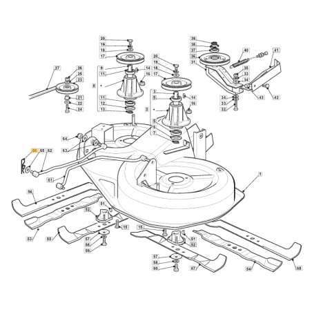 Moyeu à ressort ORIGINALE STIGA tracteur tondeuse 1228H 1430M 124487998/0 | Newgardenstore.eu