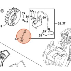 Isolante motosega modelli MS162 ORIGINALE STIHL 11304058004