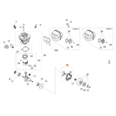 Embrayage ORIGINAL OLEOMAC pour tronçonneuse GS 650 - GS 651 50250063R