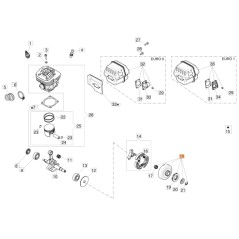 Kit ORIGINAL OLEOMAC Kupplungskappe für Kettensäge GS 650 - GS 651 50252016