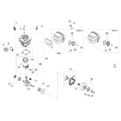 Kit pistón ORIGINAL OLEOMAC para motosierra GS 650 - GS 651 50252010