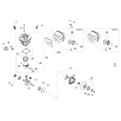 Marmitta ORIGINALE OLEOMAC per motosega GS 650 50250282R