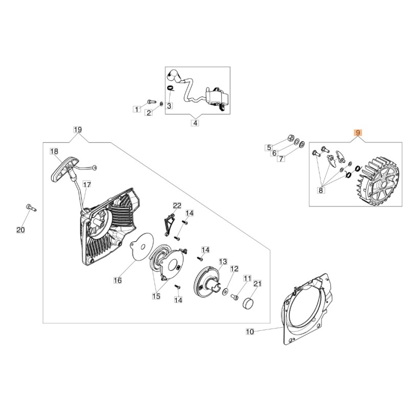 ORIGINAL OLEOMAC Schwungrad für Kettensäge GS 650 - GS 651 50250015R