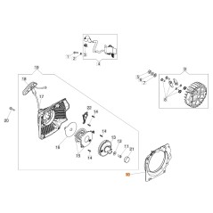 ORIGINAL OLEOMAC flange for chainsaw GS 650 - GS 651 50250030AR | Newgardenstore.eu