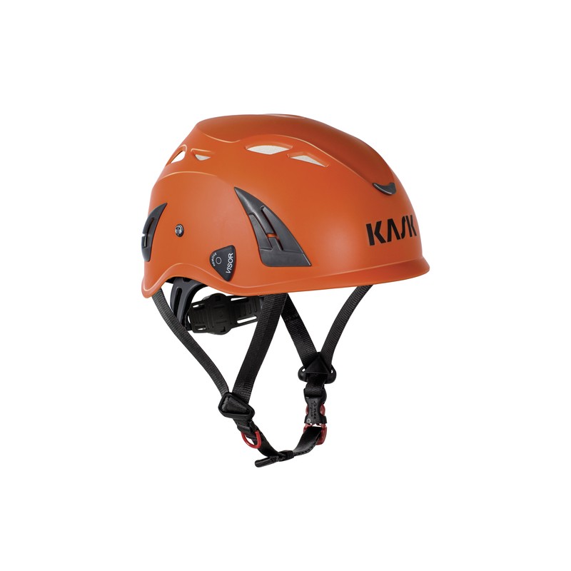 Orange safety helmet forestry work KASK EN397 adjustable