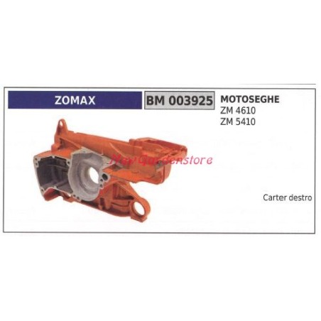 Right crankcase ZOMAX chainsaw ZM 4610 5410 drive shaft 003925 | Newgardenstore.eu