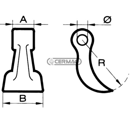 MURATORI Schlegel Bohrungsdurchmesser 14,5 mm Schnittbreite 85 mm 12019400