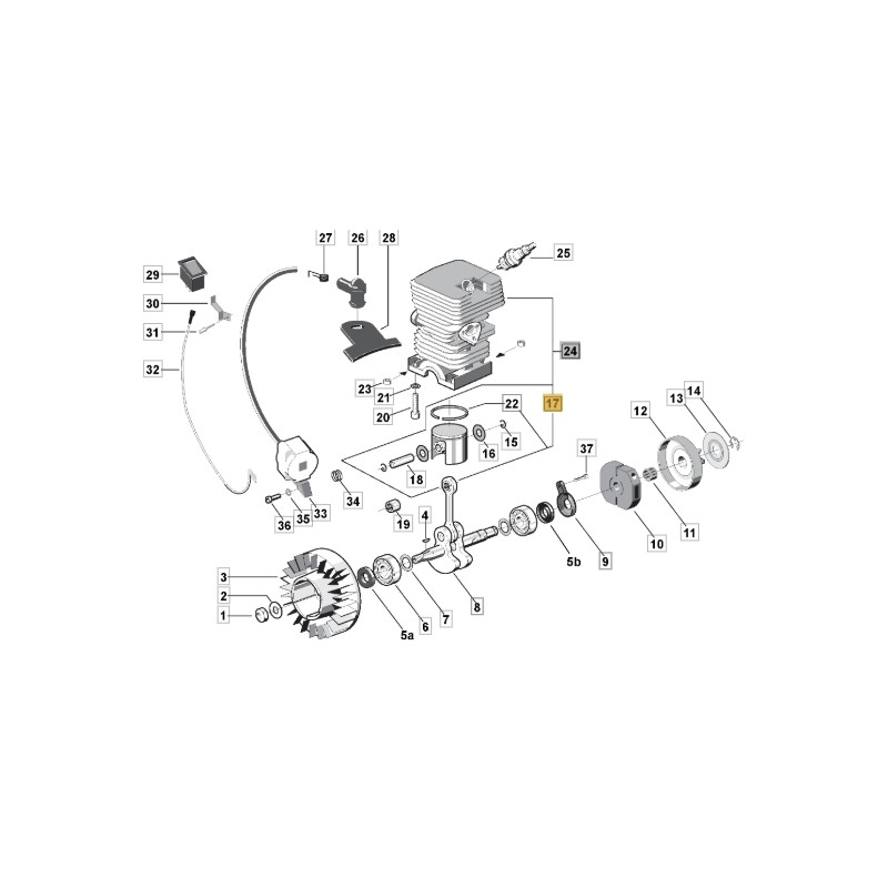 ORIGINAL STIGA Modell SP340 Kettensäge Kolben 8541121