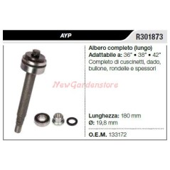 AYP short blade holder shaft for lawn tractor mower 36" 38" 42" R301873