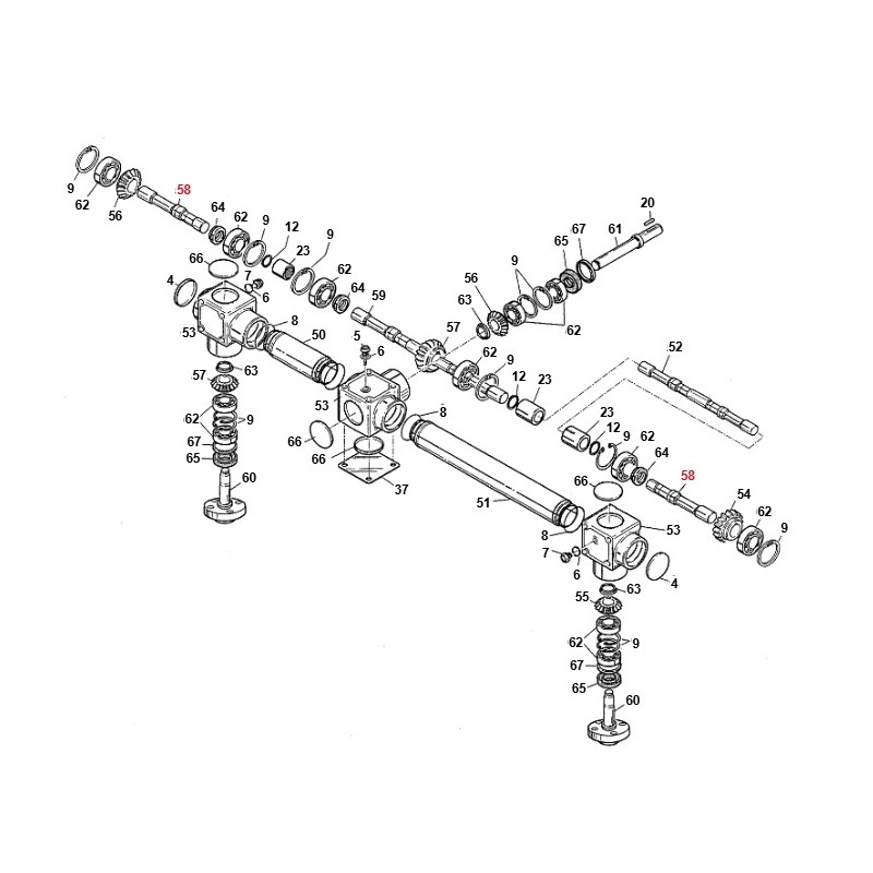 Albero laterale GIANNI FERRARI piatto di taglio 150 RC - 160 SPR 01.40.00.2630