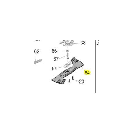 MOWER BLADE MODELS 5450 SVH BBC ORIGINAL ACTIVE 50313 | Newgardenstore.eu