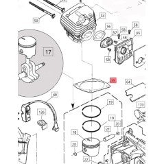 Junta de cilindro ORIGINAL BLUEBIRD para motosierra CS 590 CS590-35