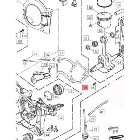 ORIGINAL BLUEBIRD engine shaft gasket for CS 590 CS590-29 chainsaw | Newgardenstore.eu