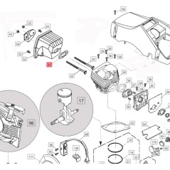 Guarnizione marmitta ORIGINALE BLUEBIRD per motosega CS 590 CS590-51