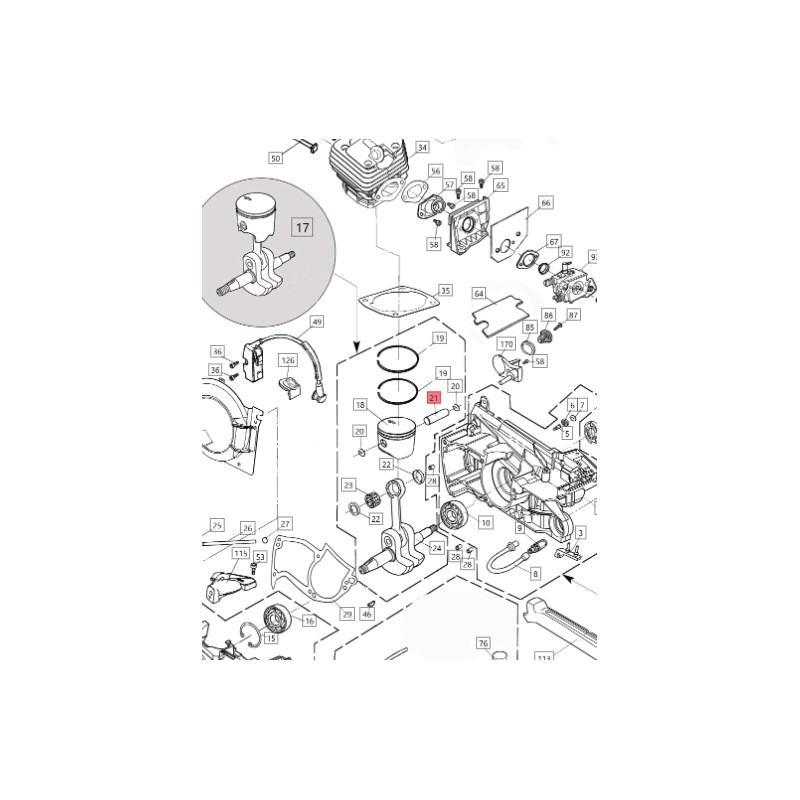 Fiche ORIGINAL BLUEBIRD pour tronçonneuse CS 590 420380