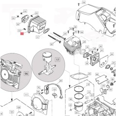 Marmitta ORIGINALE BLUEBIRD per motosega CS 590 CS590-52