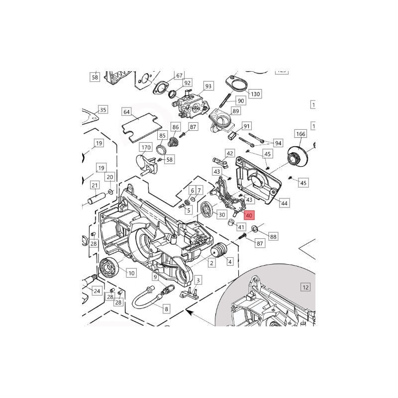 Bomba de aceite ORIGINAL BLUEBIRD para motosierra CS 590 CS590-40