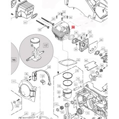 Cilindro ORIGINAL BLUEBIRD para motosierra CS 590 CS590-34