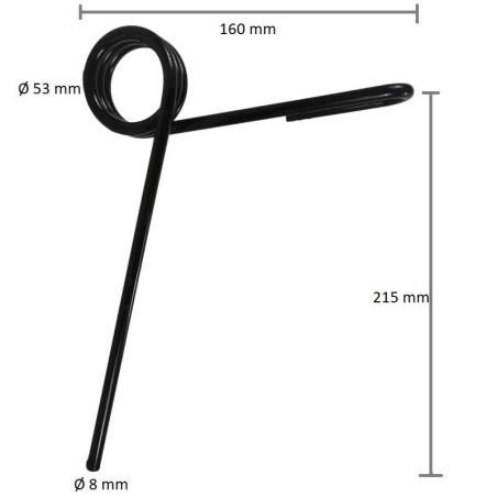 Rear seed cover spring for Marzia open type seeder harrow | Newgardenstore.eu