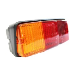 Left rear light for tractor and trailer 3 lights rectangular license plate light | Newgardenstore.eu