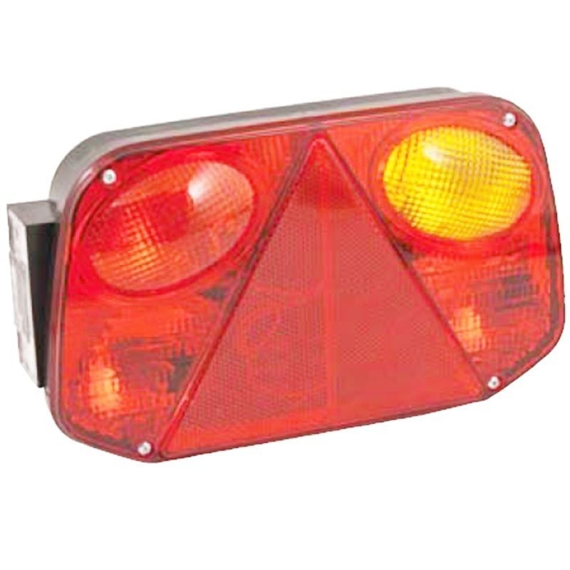 Right rear light for tractor and trailer bumper 250 x 149 mm 4 lights