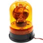 Baliza giratoria 12 V base plana naranja intermitente