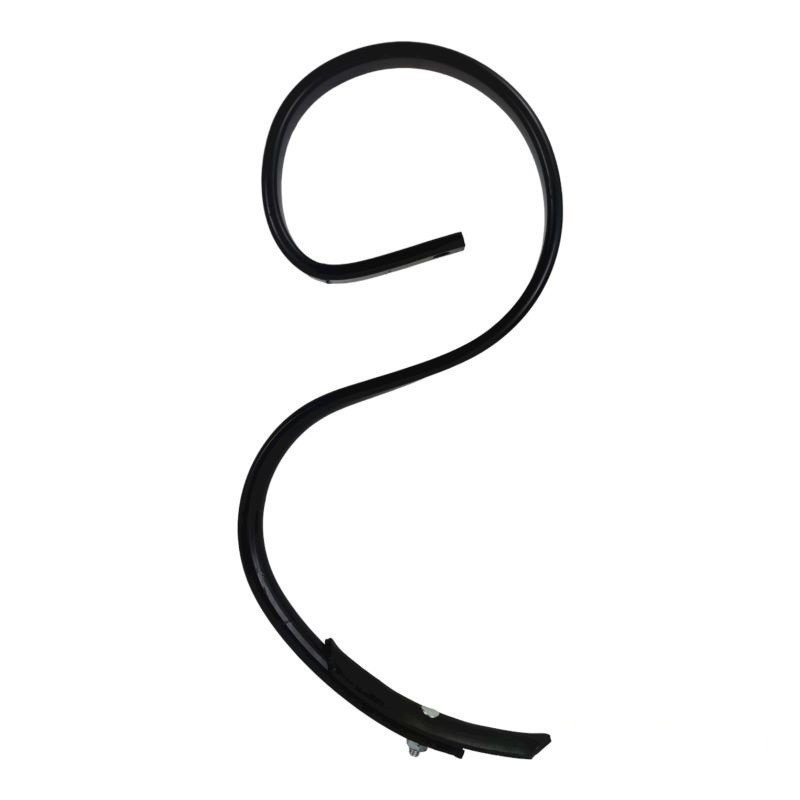 Ressort flexible pour vibroculteur et arracheuse avec soc réversible longueur 32x12 mm type Bianchi