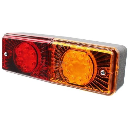 Rectangular rear light for tractor and trailer with 3 LEDs - Universal approved headlight | Newgardenstore.eu