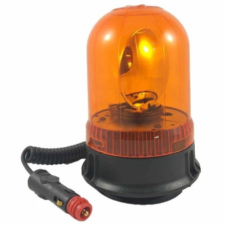 Feu clignotant magnétique pour tracteur et ventouse 12-24 V - gyrophare | Newgardenstore.eu