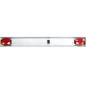 Rear bumper for trailers with lights, 2 meter galvanized bar