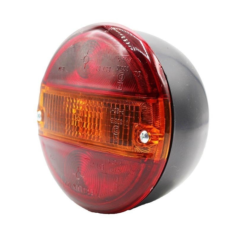 Round right rear light for tractor and trailer  140 mm 3 lights