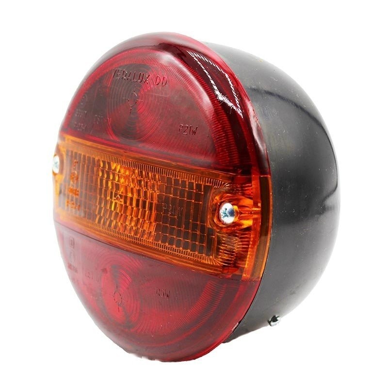 Fanale posteriore sinistro omologato trattore e rimorchio 140 mm 3 luci rotondo Fanale posteriore sinistro omologato trattore e rimorchio 140 mm 3 luci rotondo