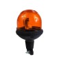 Orange flexible rod tractor flashing light 12-24 V rotating beacon