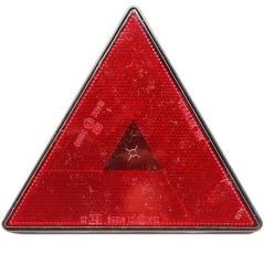 Red triangular trailer reflector with screws - 162 x 142 mm | Newgardenstore.eu