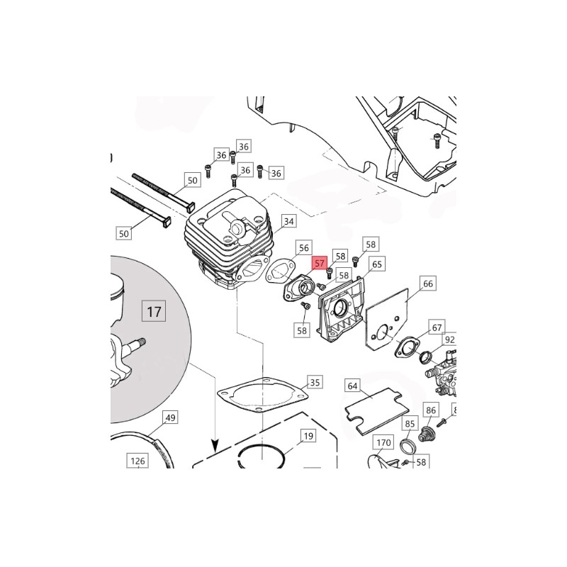 ORIGINAL BLUEBIRD collector for CS 590 CS590-57 chainsaw