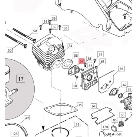 ORIGINAL BLUEBIRD collector for CS 590 CS590-57 chainsaw | Newgardenstore.eu